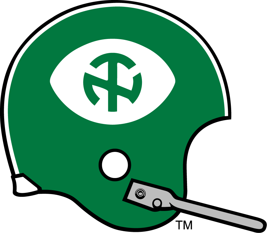 North Texas Mean Green 1968-1971 Helmet iron on transfers for clothing